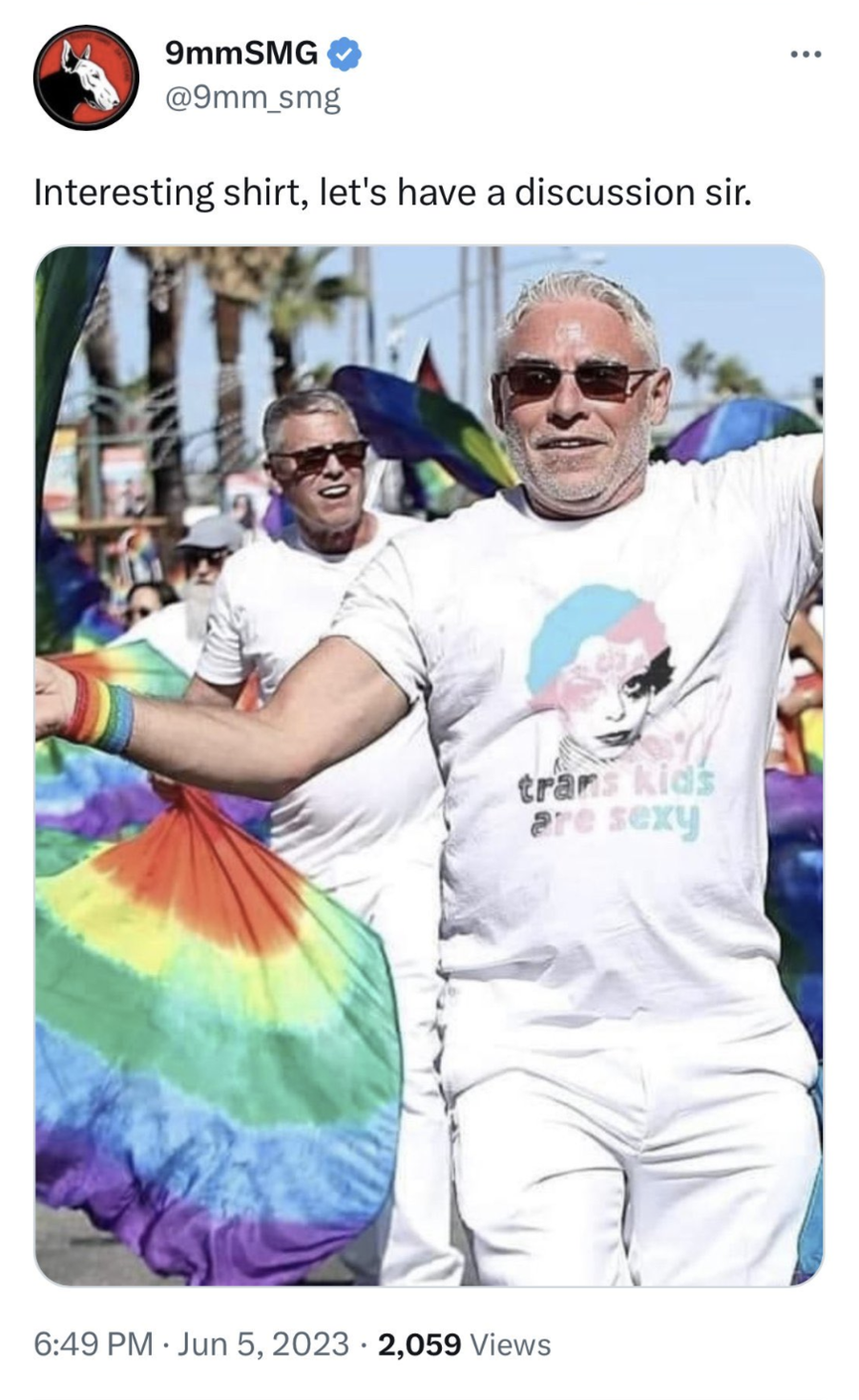 Fact Check Photo Of Man Wearing TShirt That Says 'Trans Kids Are Sexy